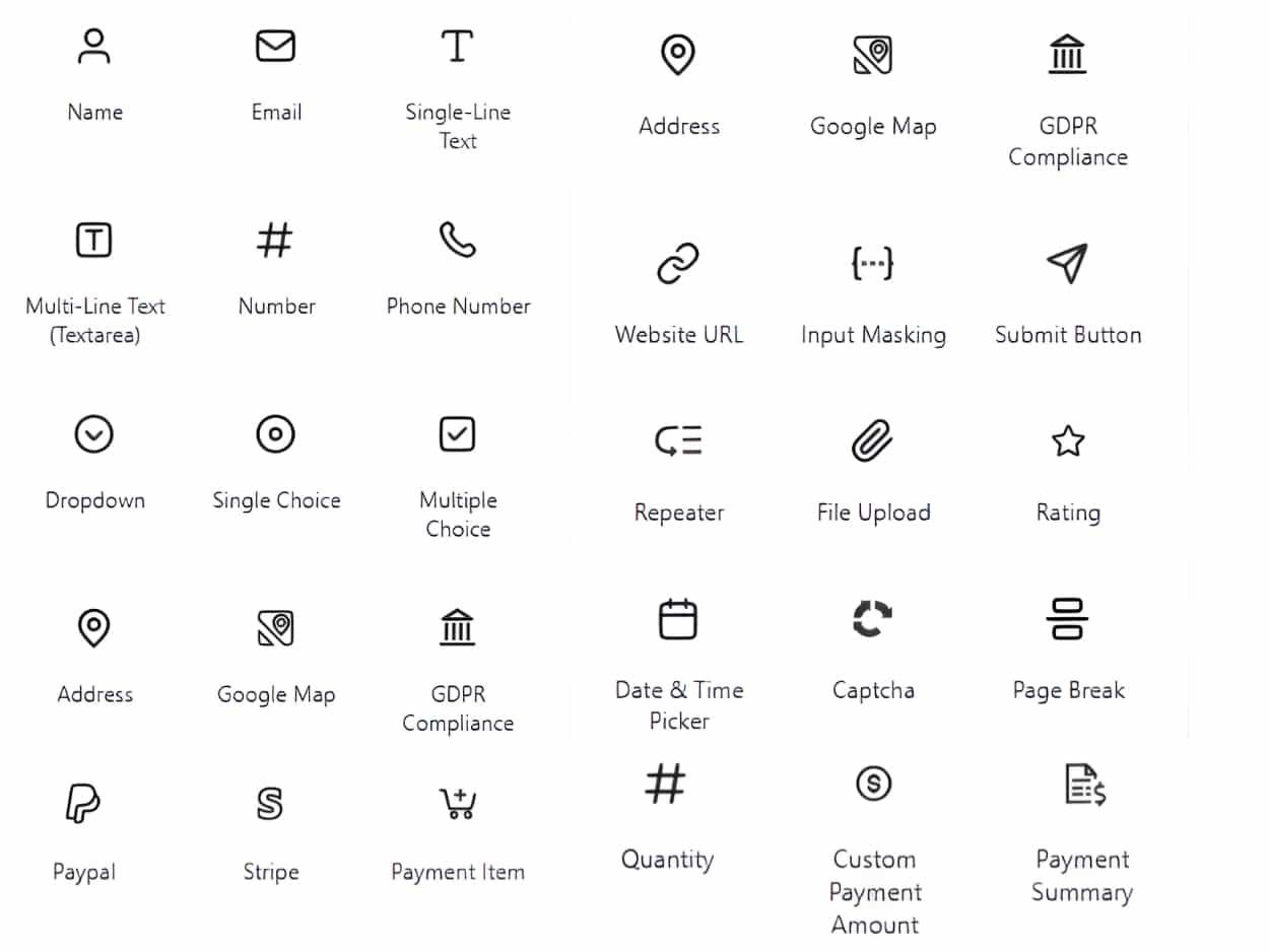 Requester Form Builder fields preview